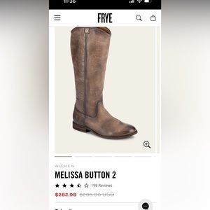 Frye boots Melissa button grey size 8.5